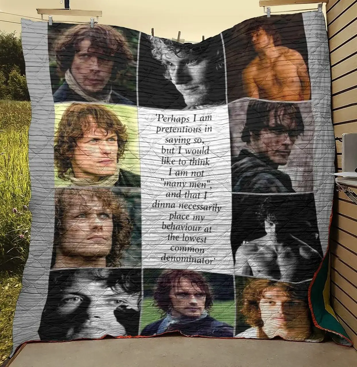 Outlander Perhaps I Am Pretentious In Saying So, But I Would Like To Think I Am Not Many Men Quilt Blanket and Home Decor