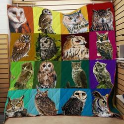 Owl Cl22100408Mdq Quilt Blanket and Home Decor