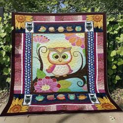 Owl D010773 Quilt Blanket and Home Decor