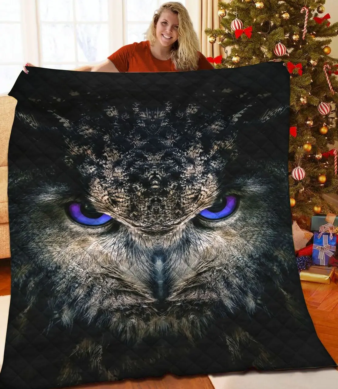 Owl JFJ10927 3D Customized Quilt 2707 and Home Decor
