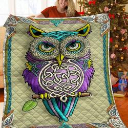 Owl JFJ10947 3D Customized Quilt 2707 and Home Decor