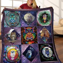 Owl JFJ10957 3D Customized Quilt 2707 and Home Decor