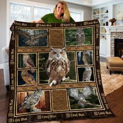 Owl JFJ10963 3D Customized Quilt 2707 and Home Decor