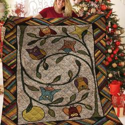 Owl JFJ10970 3D Customized Quilt 2707 and Home Decor