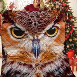 Owl JFJ10981 3D Customized Quilt 2707 and Home Decor