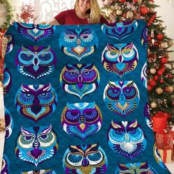 Owl JFJ10982 3D Customized Quilt 2707 and Home Decor