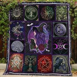 Pagan Symbols Wicca CL110607 Quilt Blanket and Home Decor