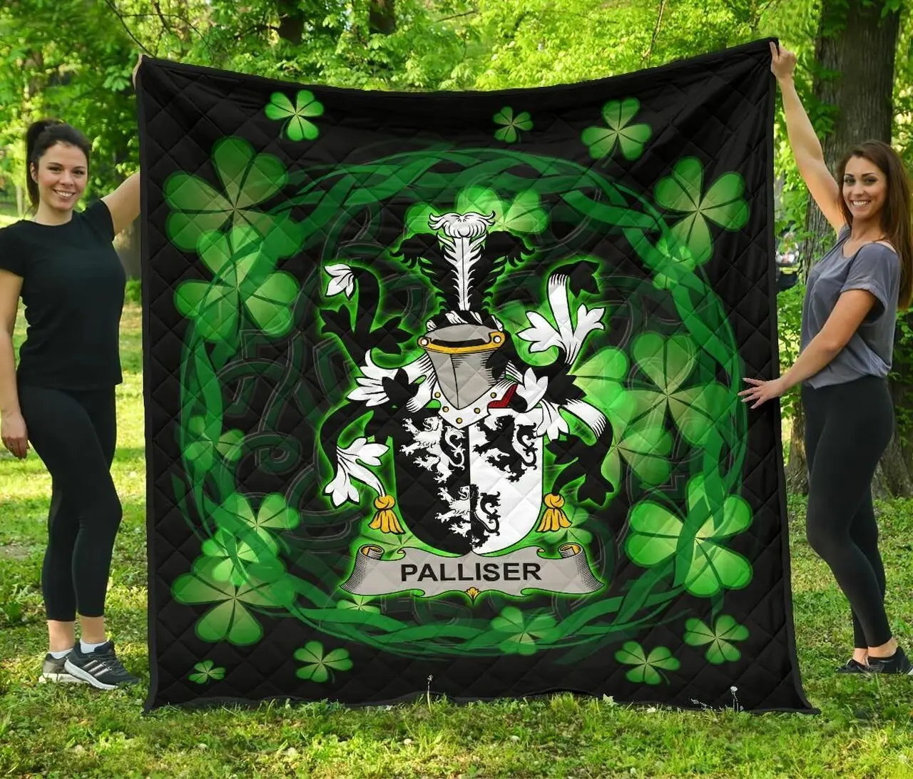 Palliser Ireland Irish Celtic Shamrock Knot Circle JFJ11018 3D Customized Quilt 2707 and Home Decor
