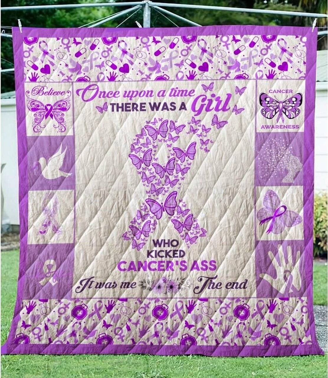 Pancreatic Cancer Warrior Quilt Hbd and Home Decor