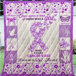 Pancreatic Cancer Warrior Quilt Hbd and Home Decor