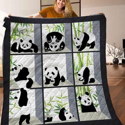 Panda Animal 3D Customized Quilt TUH42493 PLEN2407 and Home Decor
