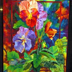 Pansies Among Leaves Quilt Tdhae and Home Decor