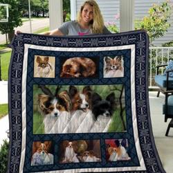 Papillon Qui45001 3D Personalized Customized Quilt Blanket 50 and Home Decor