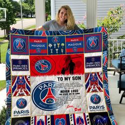 Paris Saint-Germain Quilt Dad To Son I1D1 and Home Decor