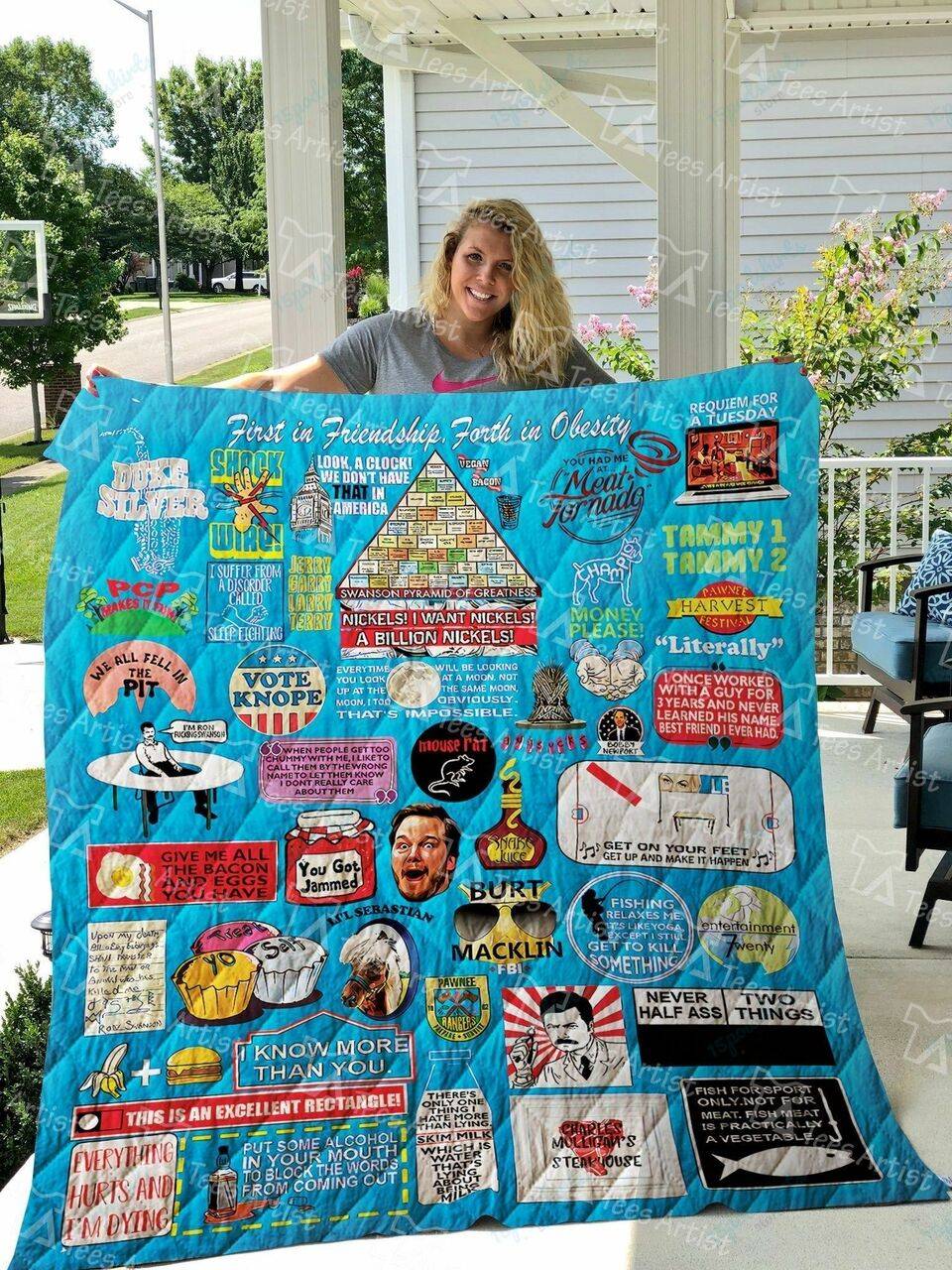 Parks And Recreation Quilt Blanket 01234 and Home Decor