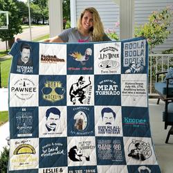Parks And Recreation Quilt Blanket Great Customized Blanket Gifts For Birthday Christmas Thanksgiving and Home Decor