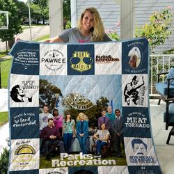 Parks And Recreation You Had Me At Meat Tornado Quilt Blanket Great Customized Blanket Gifts For Birthday Christmas Thanksgiving and Home Decor