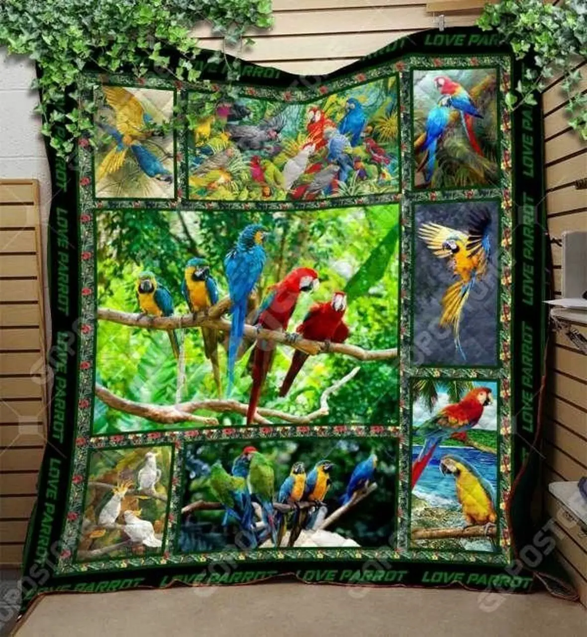 Parrot Art Collection Quilt Tdhpm and Home Decor
