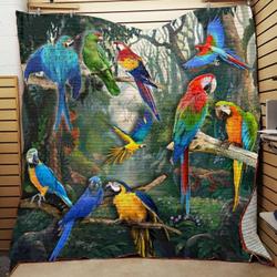 Parrot JFJ11073 3D Customized Quilt 2707 and Home Decor