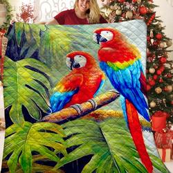 Parrot JFJ11106 3D Customized Quilt 2707 and Home Decor
