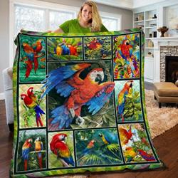 Parrot Mh JFJ11108 3D Customized Quilt 2707 and Home Decor