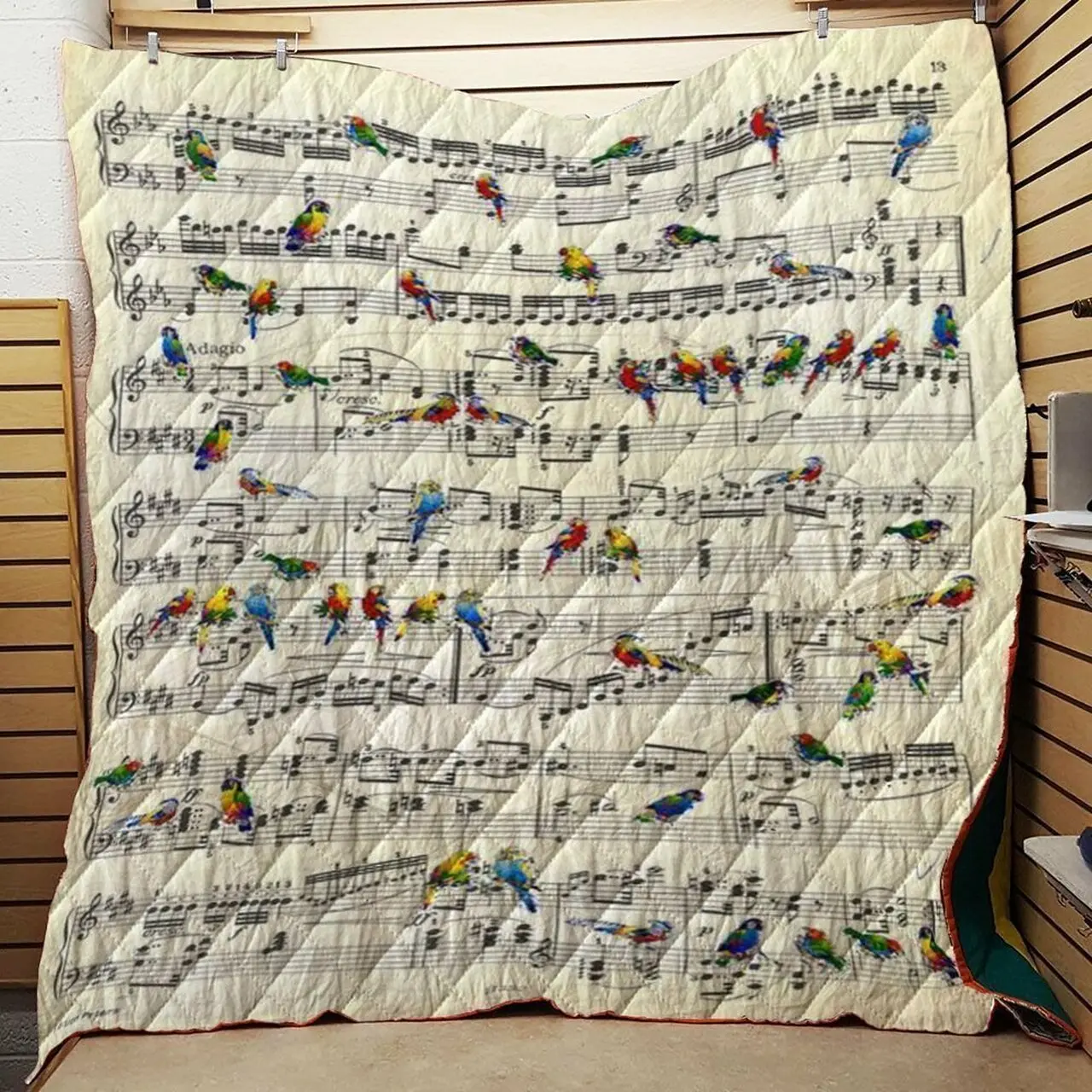 Parrot Music Quilt Tdhmb and Home Decor