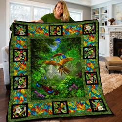 Parrot Quilt Blanket Bbb100218Sm and Home Decor