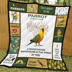 Parrot V1SK 3D Customized Quilt and Home Decor