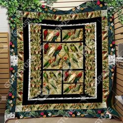 Parrots Quilt Tdhid and Home Decor