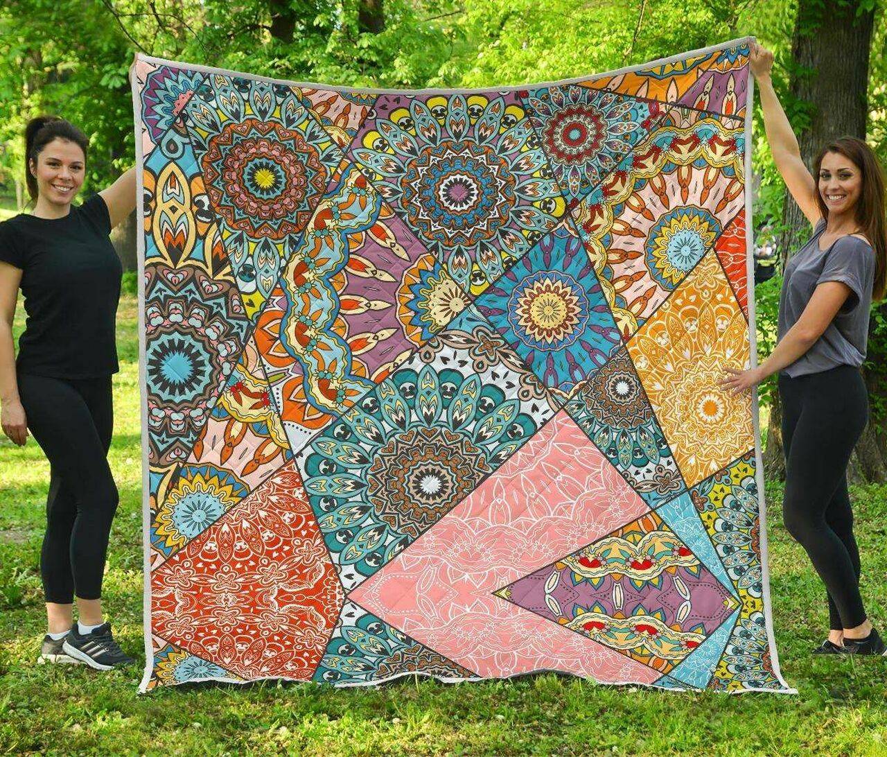 Patchwork Mandala Bohemian Cl17100438Mdq Quilt Blanket and Home Decor