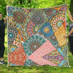 Patchwork Mandala Bohemian Cl17100438Mdq Quilt Blanket and Home Decor