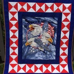 Patriotic Eagle Clm0910140 Quilt Blanket and Home Decor