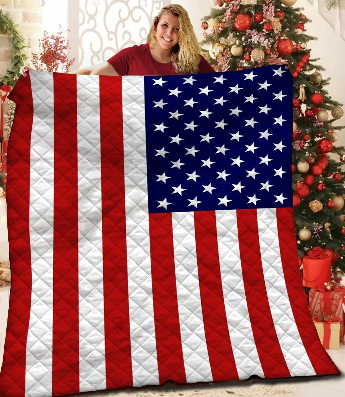 Patriotic Us G JFJ11132 3D Customized Quilt 2707 and Home Decor