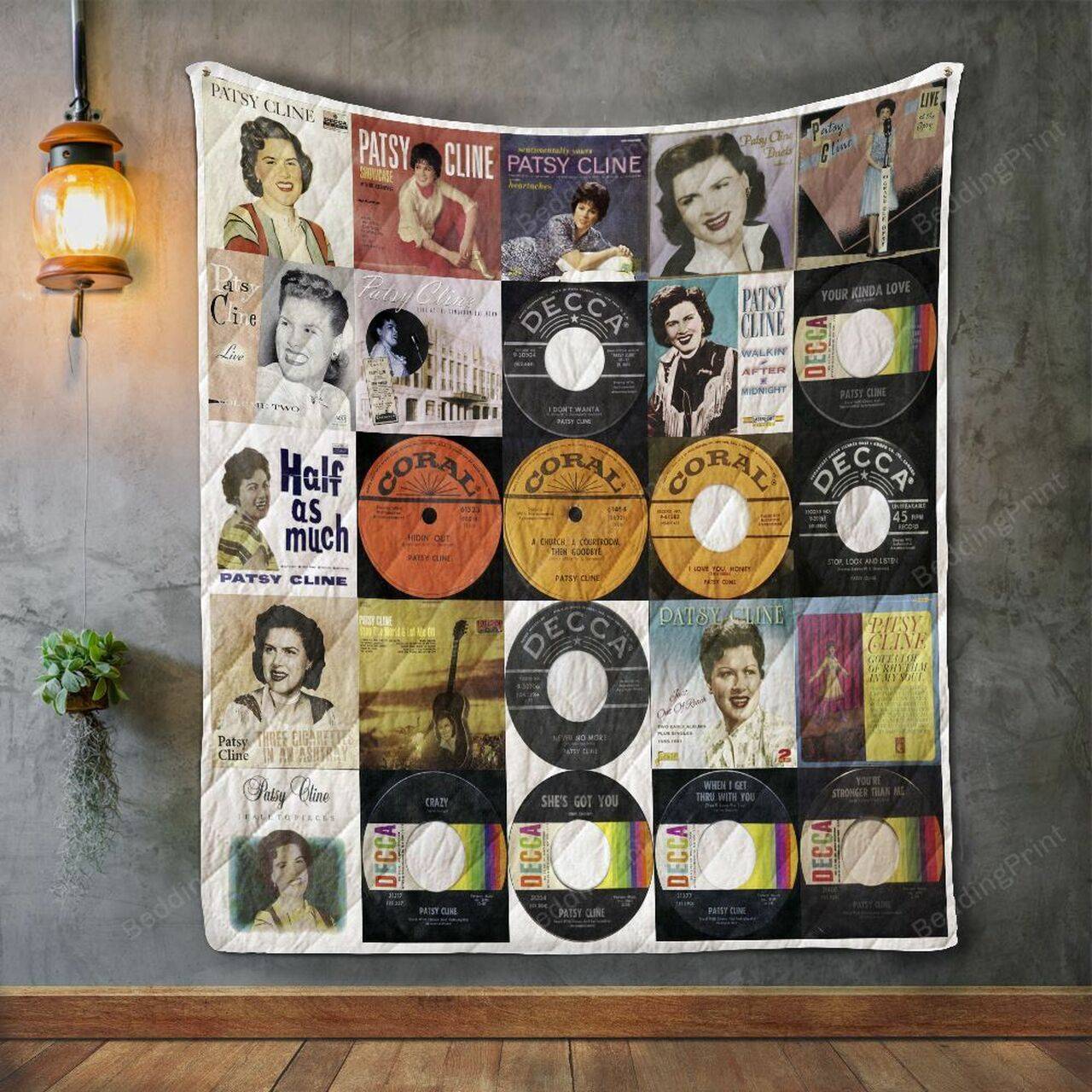 Patsy Cline Album Covers Quilt Blanket and Home Decor