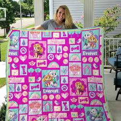 Paw Patrol For Girl Quilt Blanket and Home Decor