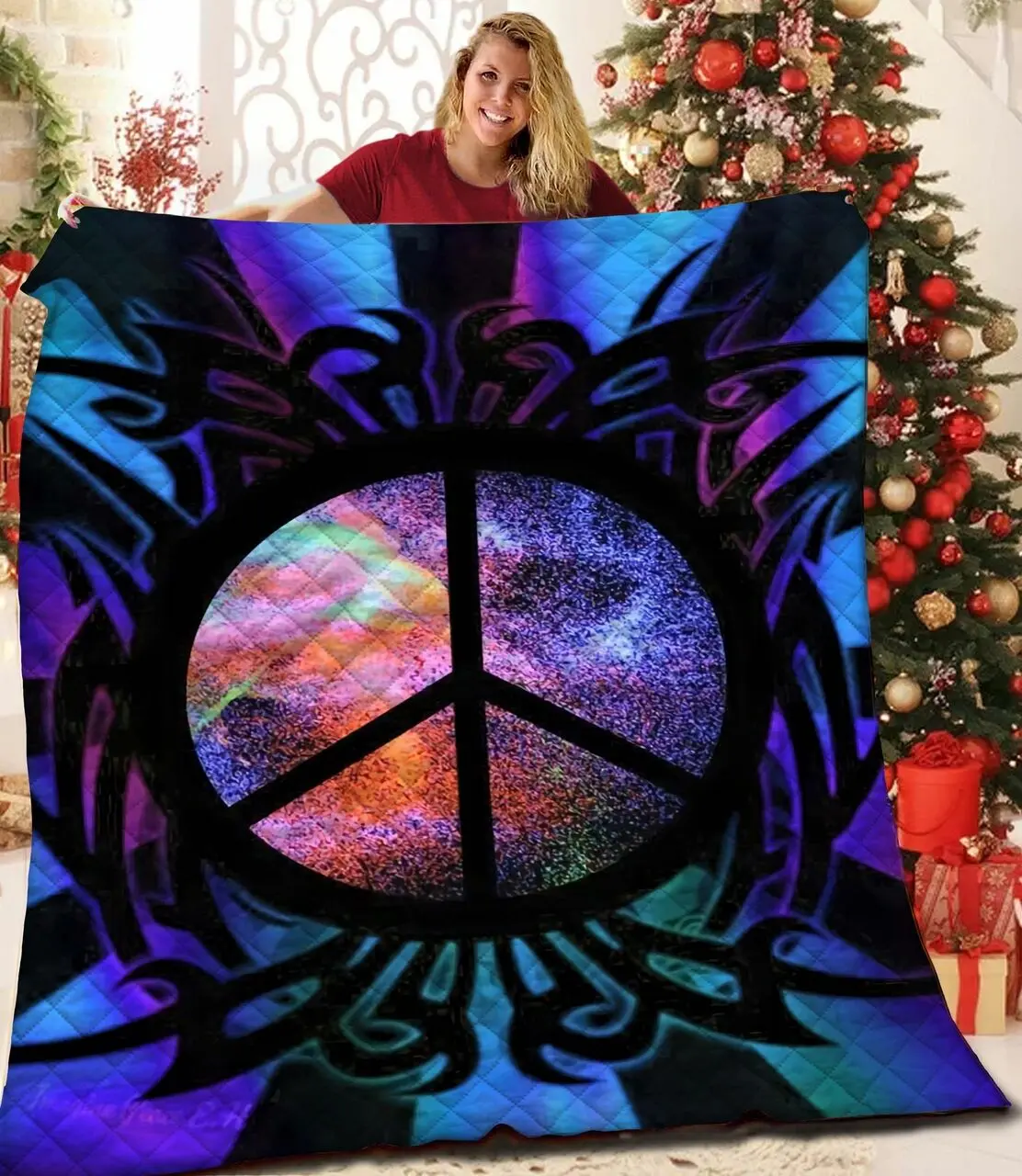 Peace JFJ11146 3D Customized Quilt 2707 and Home Decor