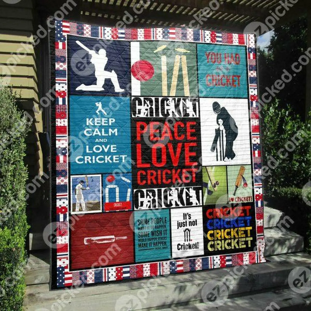 Peace Love Cricket Quilt Blanket Vh09 Quilt and Home Decor