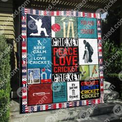 Peace Love Cricket Quilt Blanket Vh09  Quilt and Home Decor