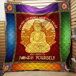 Peace Love Light Yoga Blanket Th1707 Quilt and Home Decor