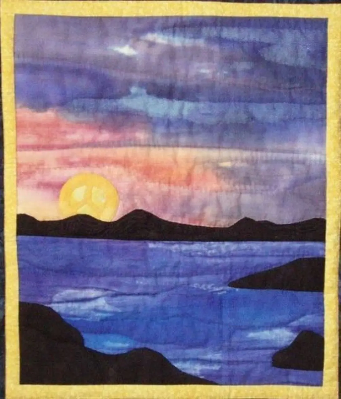 Peace Sign Sun Is Setting Quilt Tdhku and Home Decor