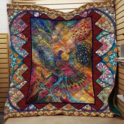 Peacock Couples Quilt Tdhcy and Home Decor