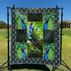 Peacock Hur Quilt oi and Home Decor