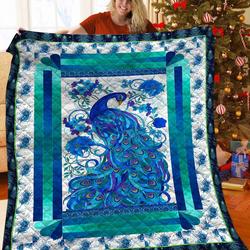 Peacock JFJ11159 3D Customized Quilt 2707 and Home Decor