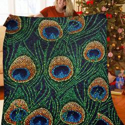 Peacock JFJ11182 3D Customized Quilt 2707 and Home Decor