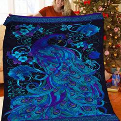 Peacock JFJ11183 3D Customized Quilt 2707 and Home Decor