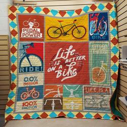 Pedal Power Bicycle Quilt and Home Decor