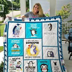 Penguin Is My Spirit Animal Quilt Blanket Great Customized Blanket Gifts For Birthday Christmas Thanksgiving and Home Decor