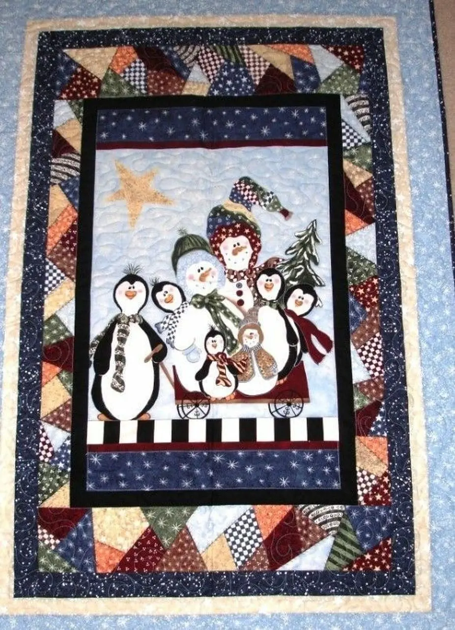 Penguin Quilt Tdhxw and Home Decor