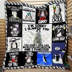 Penguins Cl22120185Mdq Quilt Blanket and Home Decor