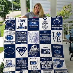 Penn State Nittany Lions Quilt Blanket- Custom Quilt and Home Decor